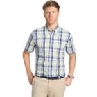 Men's Izod Seaport Classic-fit Plaid Poplin Button-down Shirt, Size: Xl, Med Green