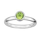 Stacks And Stones Sterling Sterling Silver Peridot Stack Ring, Women's, Size: 10, Grey