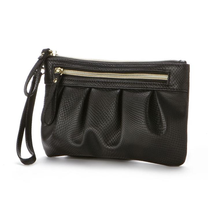 Apt. 9&reg; Rhonda Snakeskin Wristlet, Women's, Black