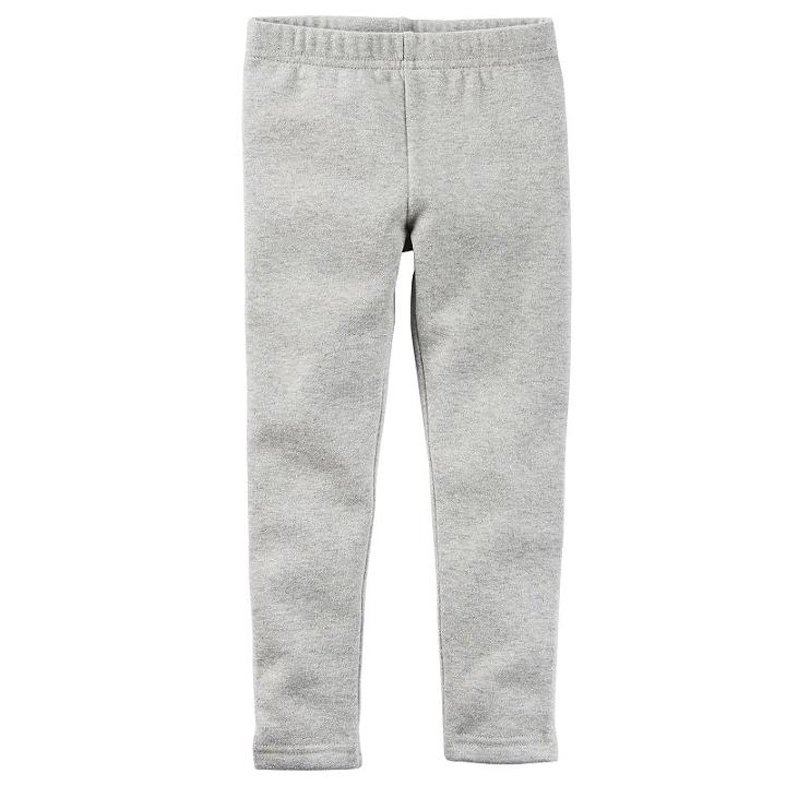 Girls 4-8 Carter's Metallic Leggings, Girl's, Size: 4, Light Grey