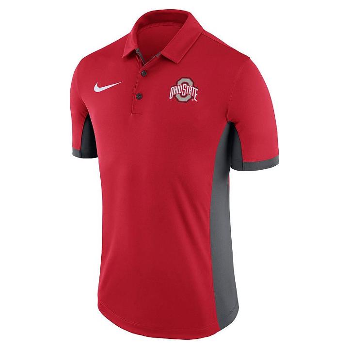 Men's Nike Ohio State Buckeyes Dri-fit Polo, Size: Medium, Red