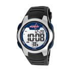 Game Time Training Camp Washington Capitals Silver Tone Digital Chronograph Watch - Nhl-trc-was - Men, Black