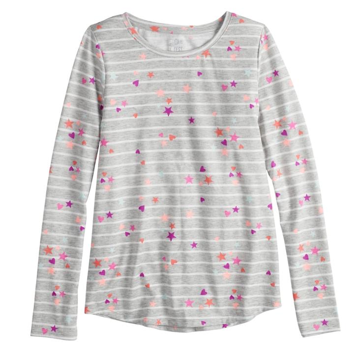 Girls 7-16 & Plus Size So&reg; Long Sleeve Core Tee, Size: 16, Light Grey