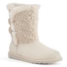 So&reg; Women's Plush Button Boots, Teens, Size: Medium (8), White Oth