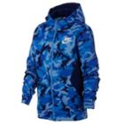 Boys 8-20 Nike Full-zip Club Camo Hoodie, Size: Small, Blue (navy)