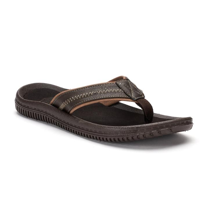 Men's United Supply Co. Flip-flops, Size: Large, Brown