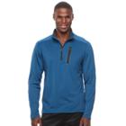 Men's Hke Classic-fit Space-dyed Performance Quarter-zip Pullover, Size: Xl, Blue (navy)
