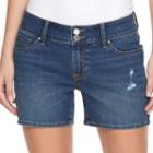 Women's Apt. 9&reg; Faded Jean Shorts, Size: 0, Med Blue
