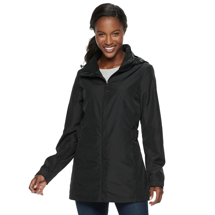 Women's Zeroxposur Courtney Hooded Rain Jacket, Size: Xl, Black