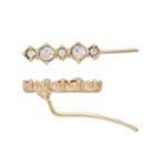Lc Lauren Conrad Simulated Crystal Nickel Free Climber Earrings, Women's, Gold