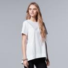 Women's Simply Vera Vera Wang Simply Separates Boxy Top, Size: Xl, White