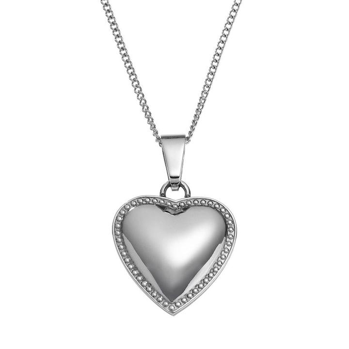 Steel City Stainless Steel Bless Your Little Heart And Every Other Little Part Heart Pendant Necklace - Kids, Women's, Grey