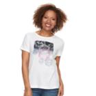 Petite Croft & Barrow&reg; Crewneck Graphic Tee, Women's, Size: Xs Petite, White