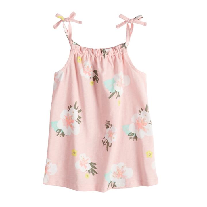 Toddler Girl Jumping Beans&reg; Printed Smocked Tank Top, Size: 4t, Brt Pink