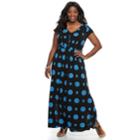 Plus Size Dana Buchman Shirred Maxi Dress, Women's, Size: 3xl, Dark Blue