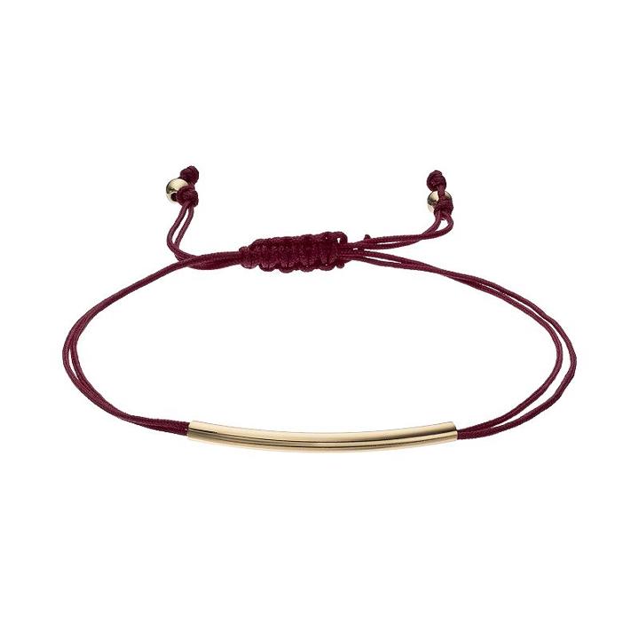 Lc Lauren Conrad Birth Month Curved Tube Cord Bracelet, Women's, Dark Red