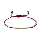 Lc Lauren Conrad Birth Month Curved Tube Cord Bracelet, Women's, Dark Red