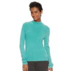 Petite Napa Valley Mockneck Sweater, Women's, Size: L Petite, Turquoise/blue (turq/aqua)