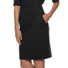 Women's Apt. 9&reg; Tummy Control Pencil Skirt, Size: Xl, Black