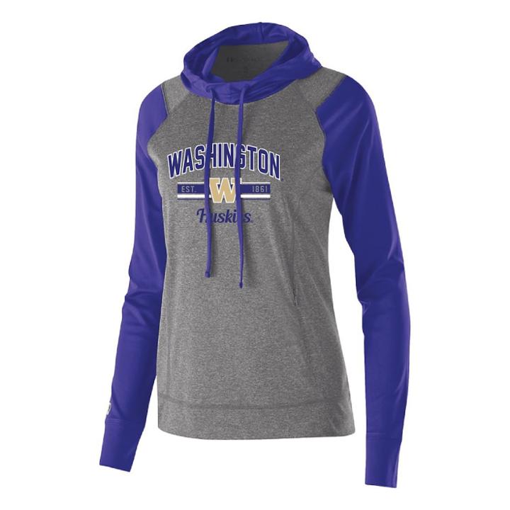Women's Washington Huskies Echo Hoodie, Size: Large, Med Purple