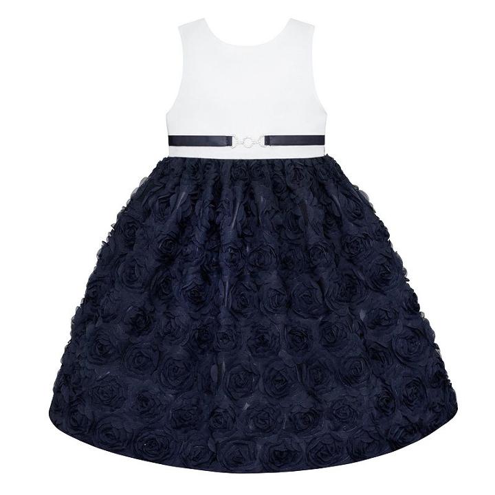 Girls 7-16 American Princess White Bodice Soutache Skirt Buckle Dress, Girl's, Size: 8, White Oth