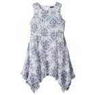 Girls 7-16 My Michelle Crochet Trim Patterned Chiffon Dress, Girl's, Size: 8, Purple Oth