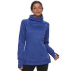 Women's Tek Gear Funnel-neck Fleece Jacket, Size: Large, Med Blue