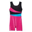 Girls 4-16 Jacques Moret Funky Loves Colorblocked Biketard, Size: Large, Brt Pink