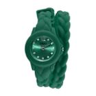 Tko Orlogi Women's Crystal Braided Wrap Watch, Green