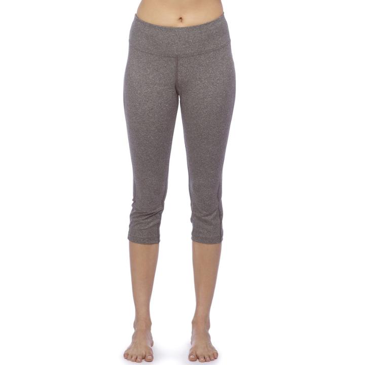Women's Pl Movement Shirred Yoga Capri Leggings, Size: Large, Grey Other