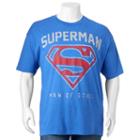 Big & Tall Dc Comics Superman Man Of Steel Tee, Men's, Size: 2xb, Blue (navy)