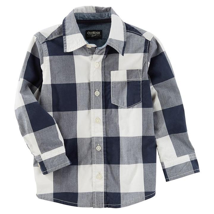 Boys 4-12 Oshkosh B'gosh Checked Plaid Button Down Shirt, Size: 6, Ovrfl Oth