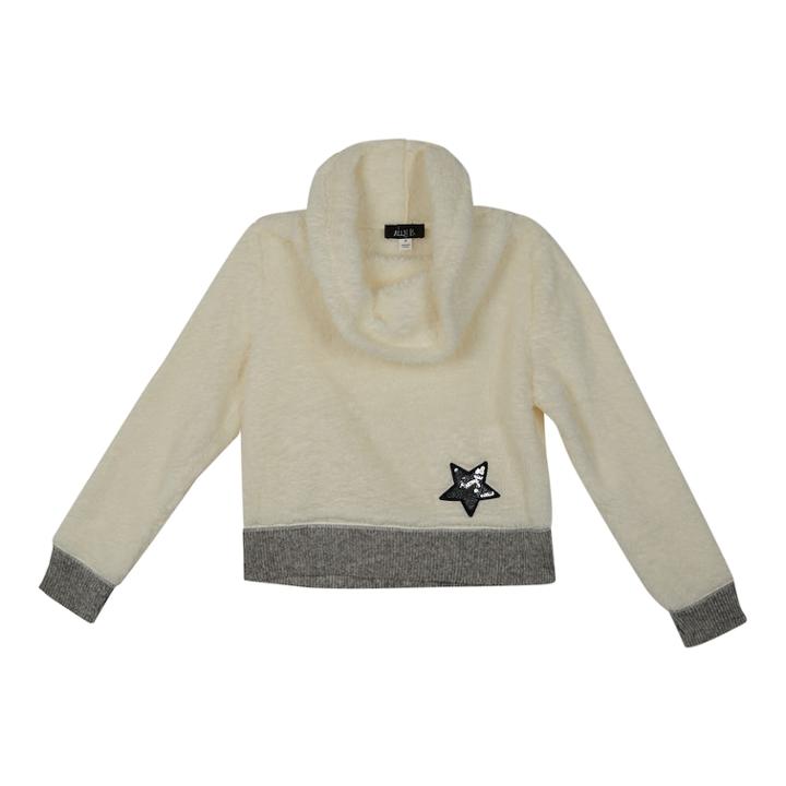 Girls 7-16 Iz Amy Byer Plush Cowlneck Sweater, Size: Large, White