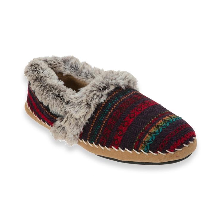 Women's Dearfoams A-line Knit Slippers, Size: Xl, Dark Brown
