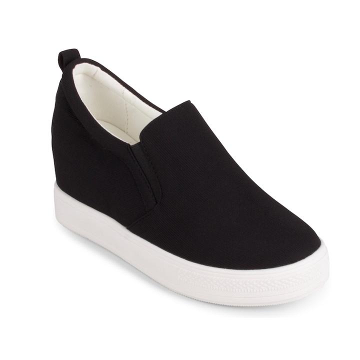 Wanted Women's Slip-on Sneaker Wedge Shoes, Size: 8.5, Black