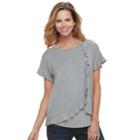 Maternity A:glow Ruffle Tulip Nursing Top, Women's, Size: L-mat, Dark Grey