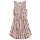 Girls 7-16 So&reg; Printed Dress, Size: L/12, Med Grey