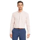 Men's Izod Classic-fit Essential Plaid Woven Button-down Shirt, Size: Xl, Orange