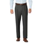 Men's J.m. Haggar Premium Classic-fit Stretch Sharkskin Pleated Dress Pants, Size: 42x30, Med Grey