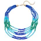 Napier Colorful Bead Multi Strand Necklace, Women's, Med Blue