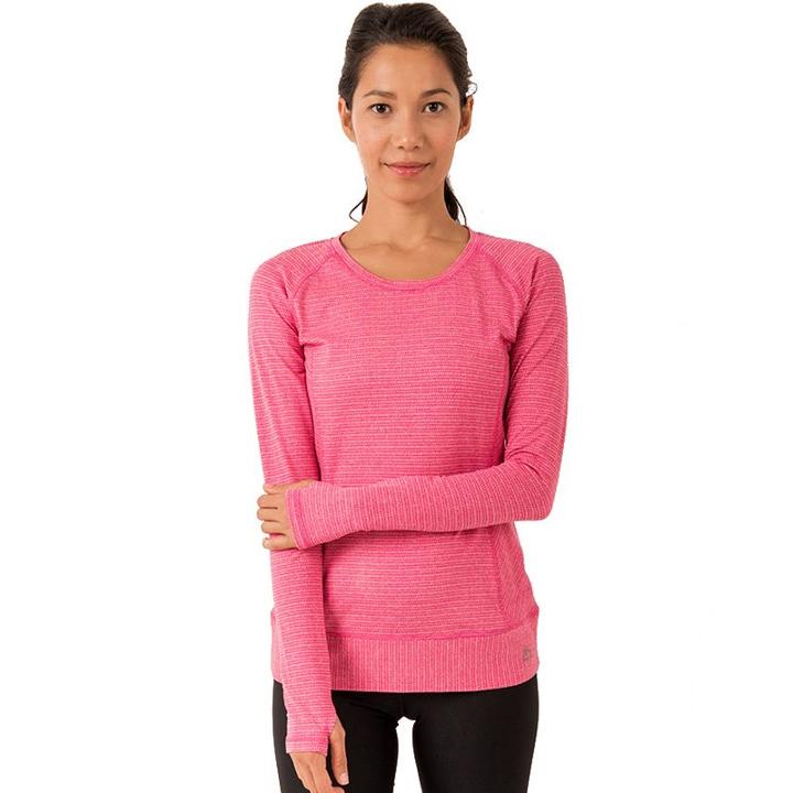 Women's Rbx Jacquard Scoopneck Workout Top, Size: Medium, Dark Pink
