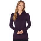 Plus Size Cuddl Duds Half-zip Hooded Fleece, Women's, Size: 1xl, Med Purple
