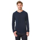 Men's Heat Keep Classic-fit Performance Henley, Size: Small, Blue Other
