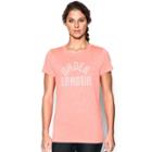 Women's Under Armour Tech Crew Graphic Tee, Size: Large, Dark Blue
