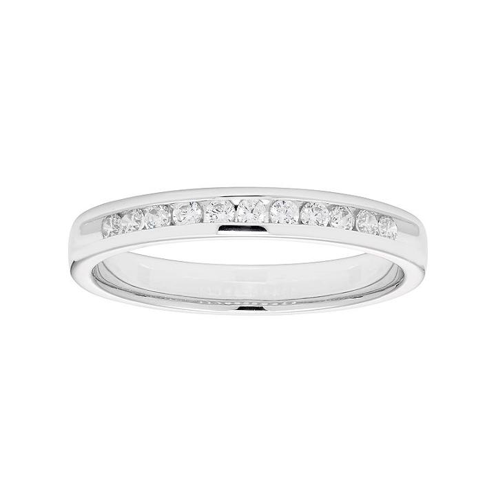 Lovemark 10k White Gold 1/4 Carat T.w. Diamond Anniversary Ring, Women's, Size: 6