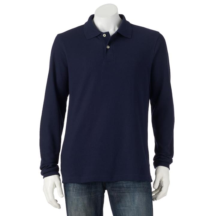 Lee Slim-fit Pique Polo - Men, Size: Small, Blue (navy)