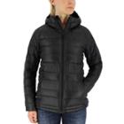 Women's Adidas Outdoor Frost Hooded Down Jacket, Size: Large, Black