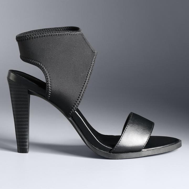 Simply Vera Vera Wang Incense Women's High Heel Sandals, Size: 10, Black