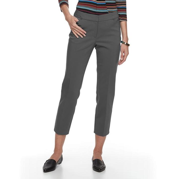 Women's Dana Buchman Ankle Pants, Size: 16, Green