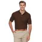 Big & Tall Croft & Barrow&reg; Classic-fit Easy-care Pique Performance Pocket Polo, Men's, Size: L Tall, Brown
